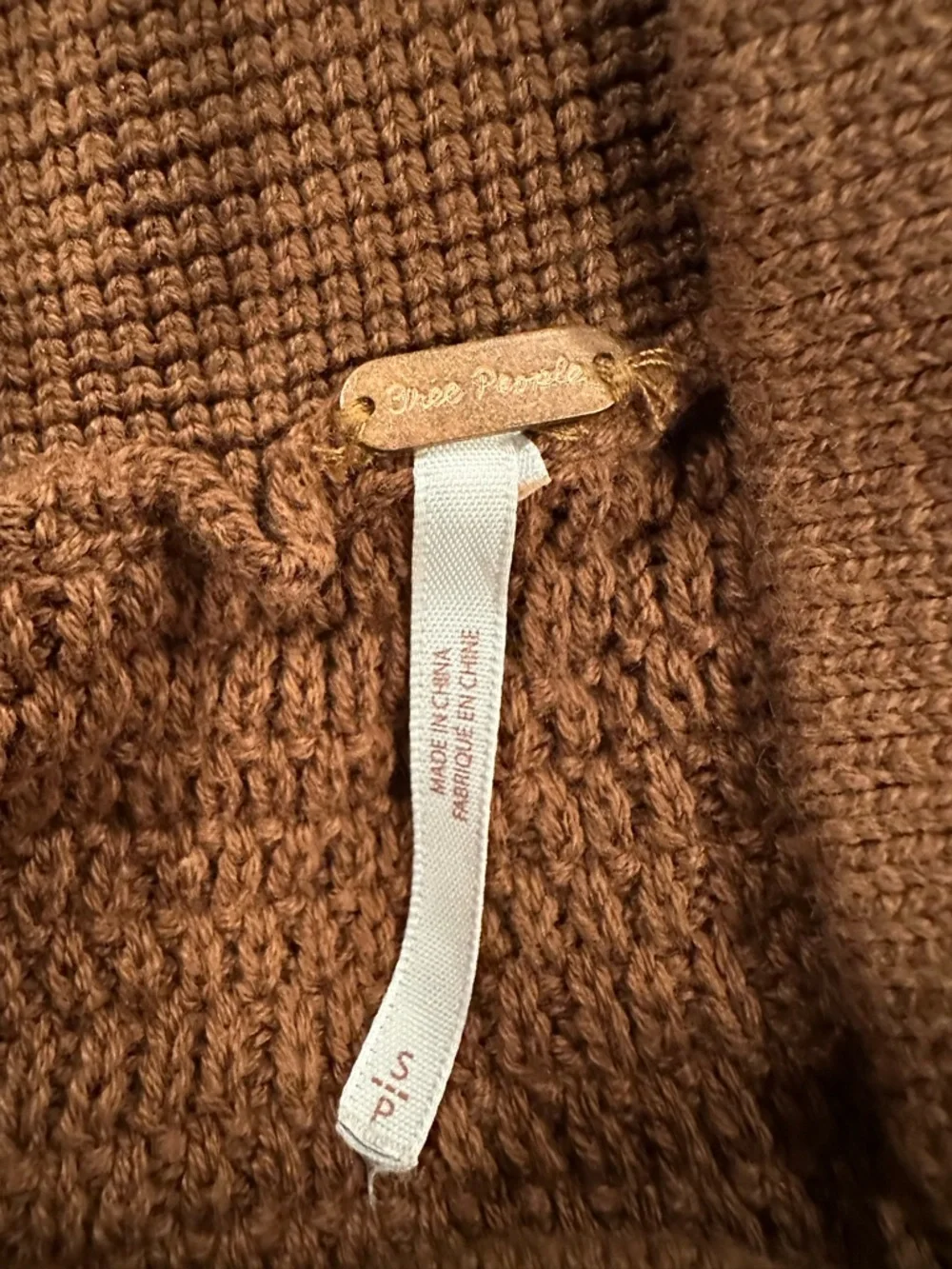 Free People Crochet Maxi Skirt Brown Boho Slit FP Beach S - Picture 6 of 9